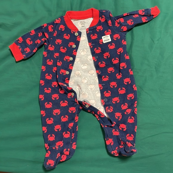 Bundle for discount 4 for $20- Baby pajamas. One fleece, one cotton. 0-3 month - Picture 5 of 6